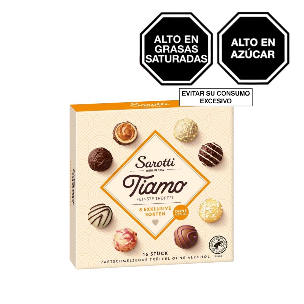  - Trufas de Chocolate Alpia Sarotti Tiamo sin Alcohol Caja 200 g