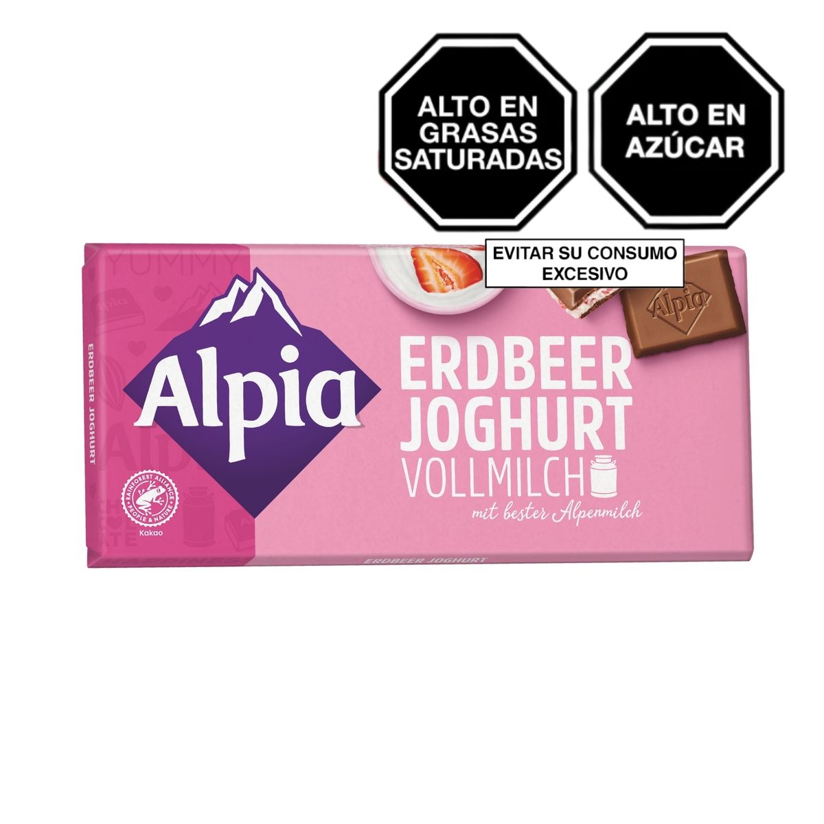 ALPIA - Tableta de Chocolate Alpia Fresa Yogurt Empaque 100 g