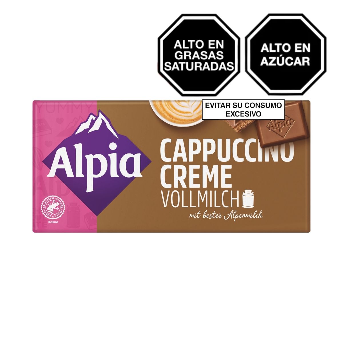 ALPIA - Tableta de Chocolate Alpia Crema de Cappuccino Empaque 100 g