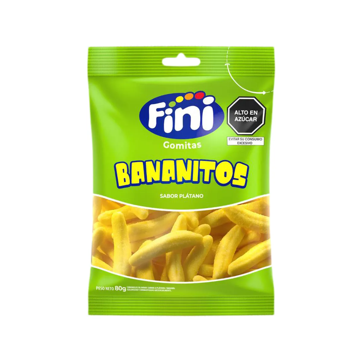 FINI - Goma Bananas Fini Empaque 80 g