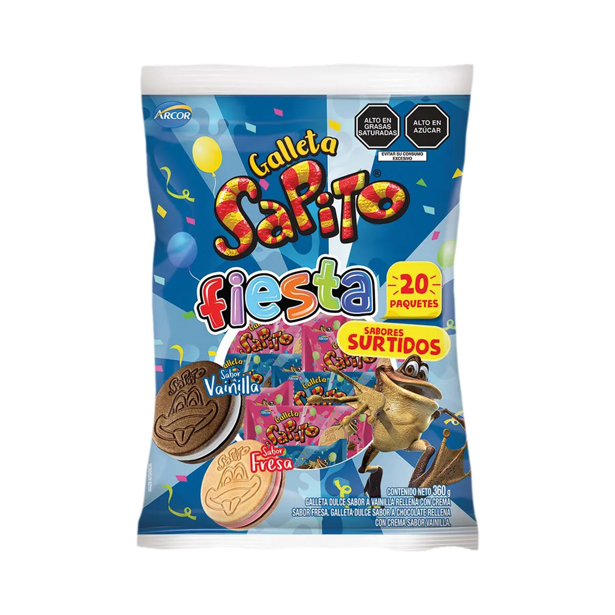 SAPITO - Galleta Sapito Mix Empaque 360 g
