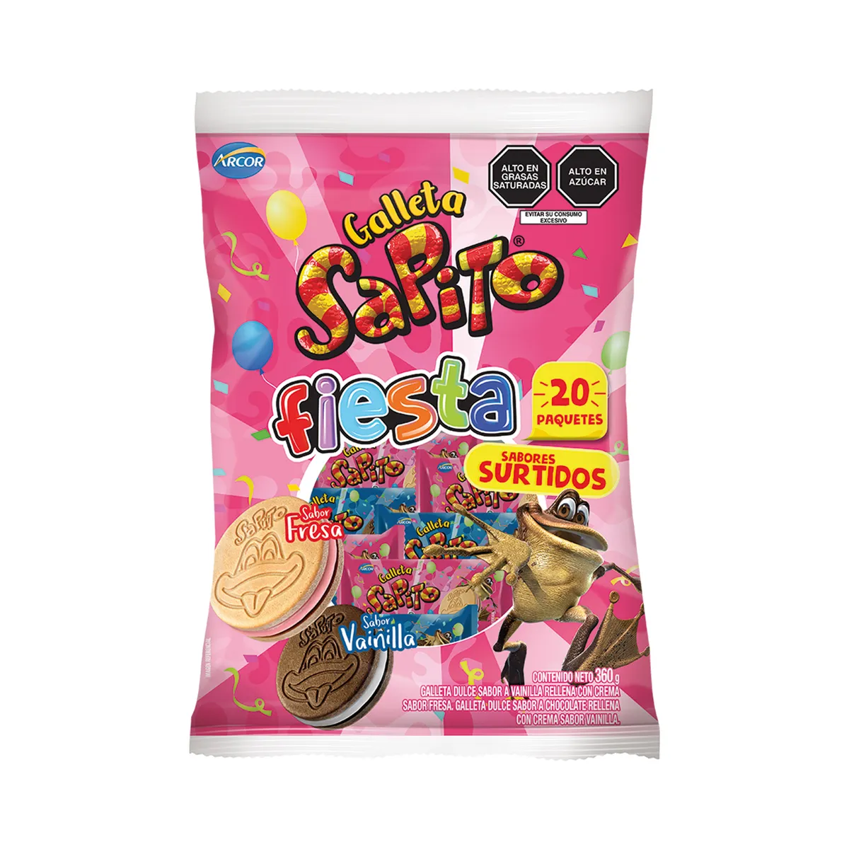 SAPITO - Galleta Sapito Mix Empaque 360 g