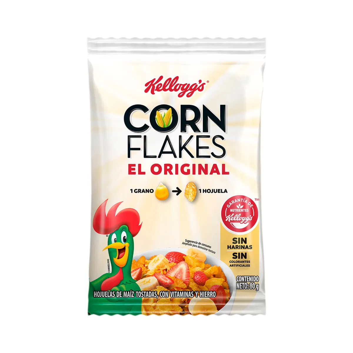 KELLOGGS - Cereal Corn Flakes Caja 80 g