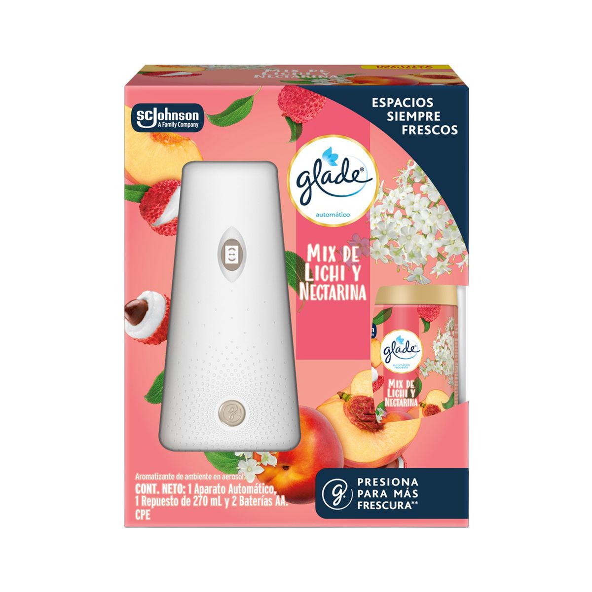 GLADE - Repuesto Ambientador Glade Lichi Y Nectarine Empaque 175 g