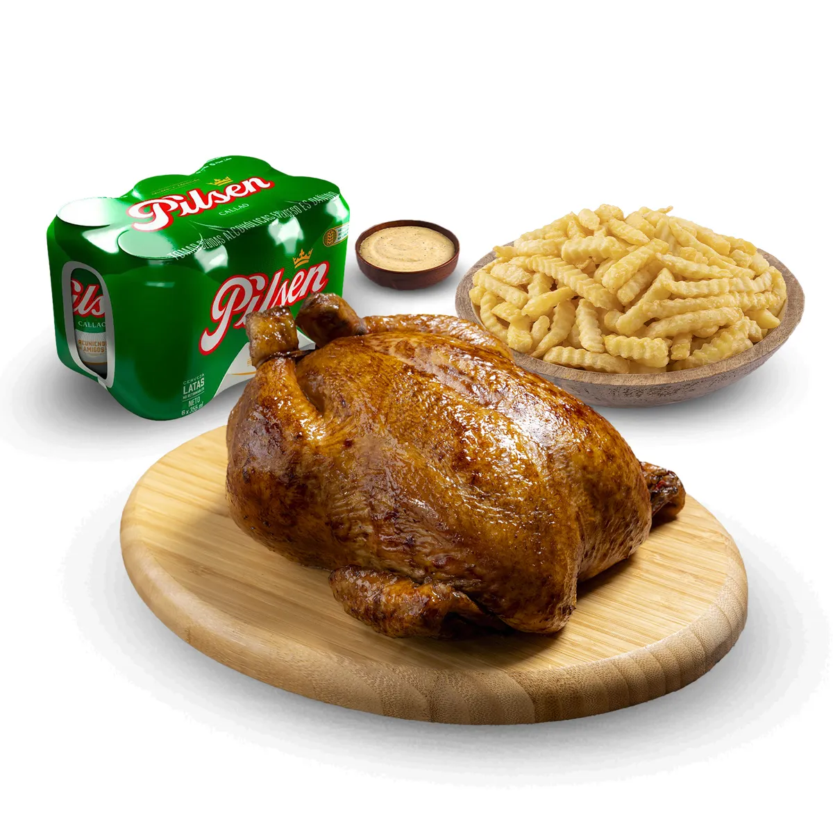 TOTTUS - Pollo + Papas + Sixpack Pilsen 355 mL