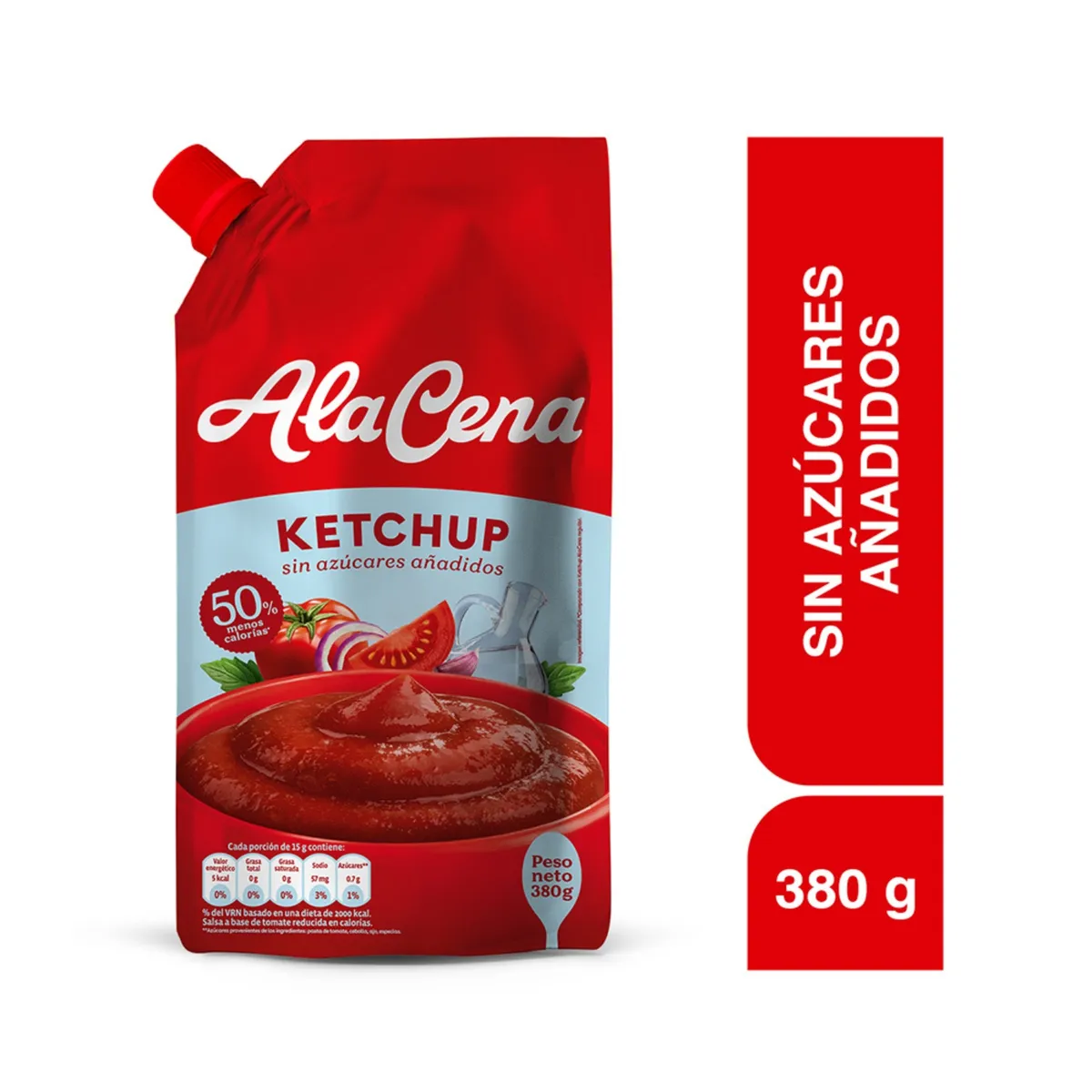 ALACENA - Ketchup Alacena Sin Azúcar Doypack 380 g