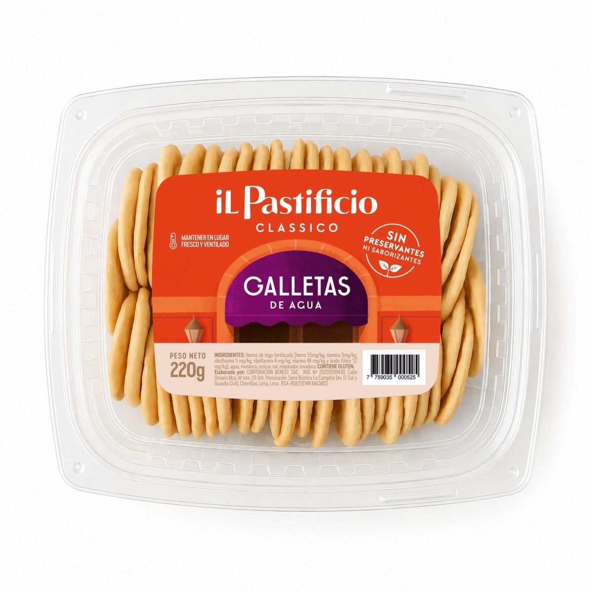 IL PASTIFICIO - GALLETA DE AGUA 220G PASTI