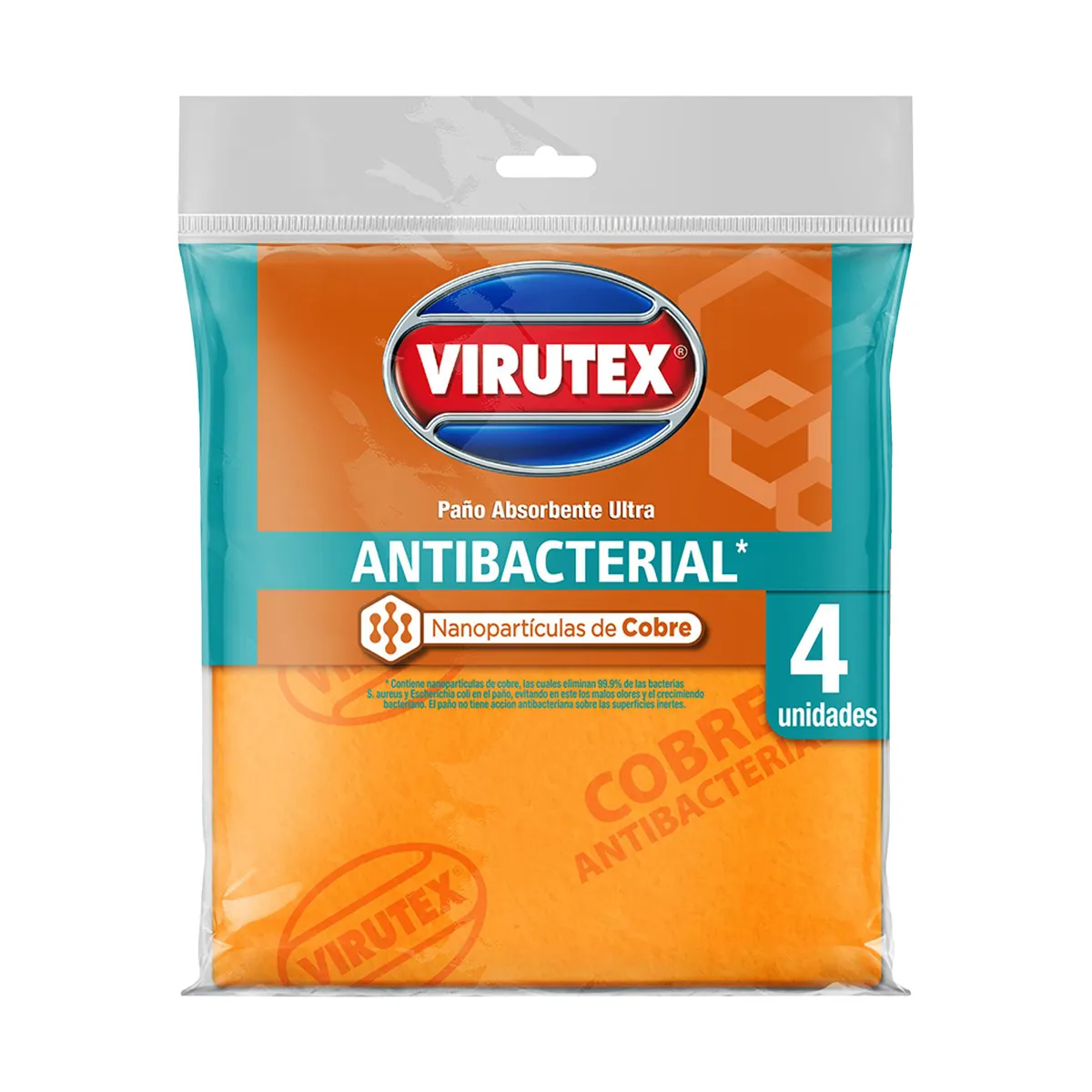 VIRUTEX - Paño Virutex Cobre Empaque 4 Und