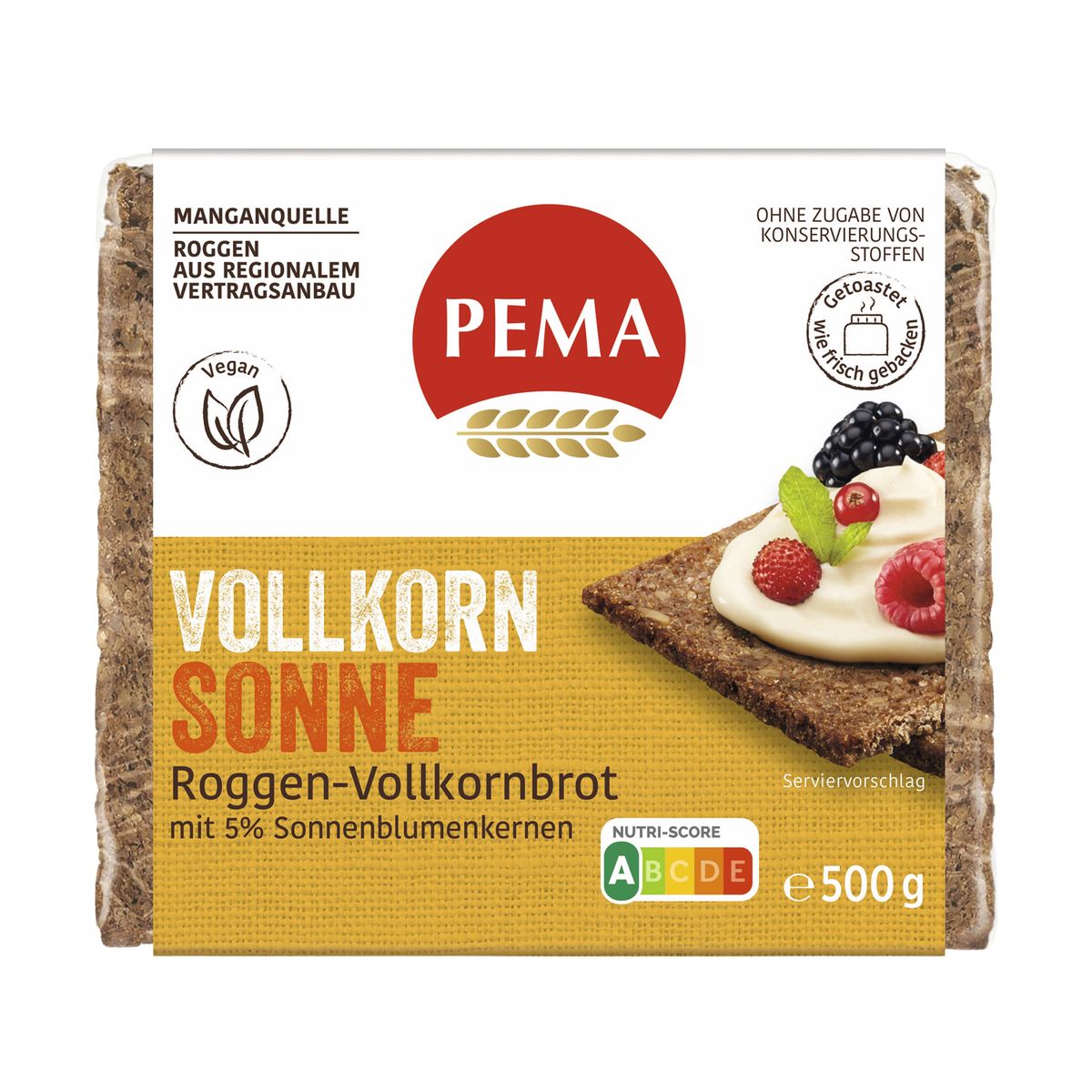 PEMA - PAN INTEGRAL CENTENO VOLLKORN PEMA 500GR