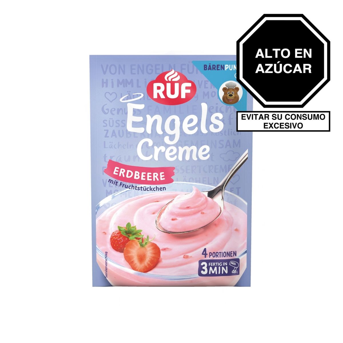 GEOFOODS ITALIAN TRUFFLES - Postre Ruf Crema de Ángel Fresa Empaque 65 g