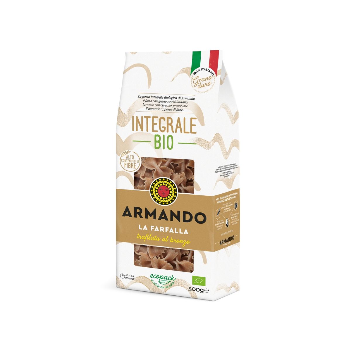 ARMANDO - Fideos Armando La Farfalla Integrale Bio Bolsa 500 g