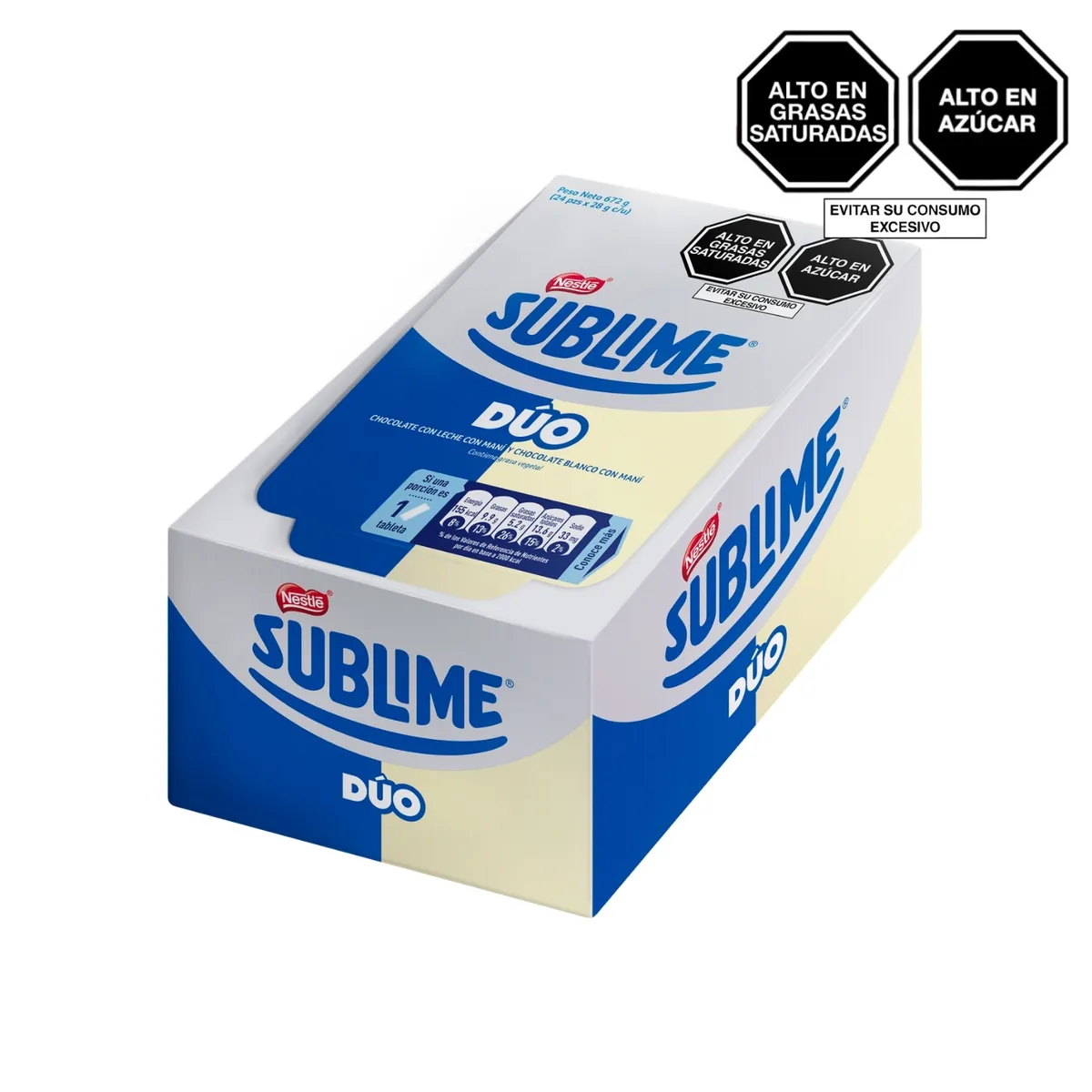 SUBLIME - Chocolate Sublime Dúo Display 30 Und