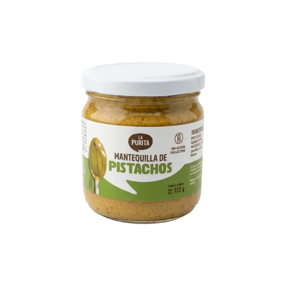 LA PURITA - Mantequilla de Pistachos La Purita Pote 170 g