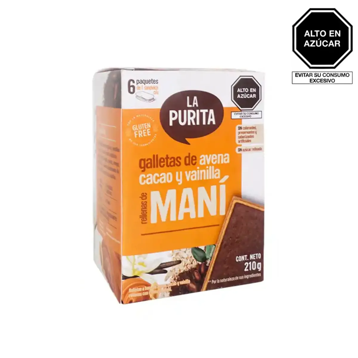 LA PURITA - Galleta Cacao y Vainilla La Purita Bolsa 210 g