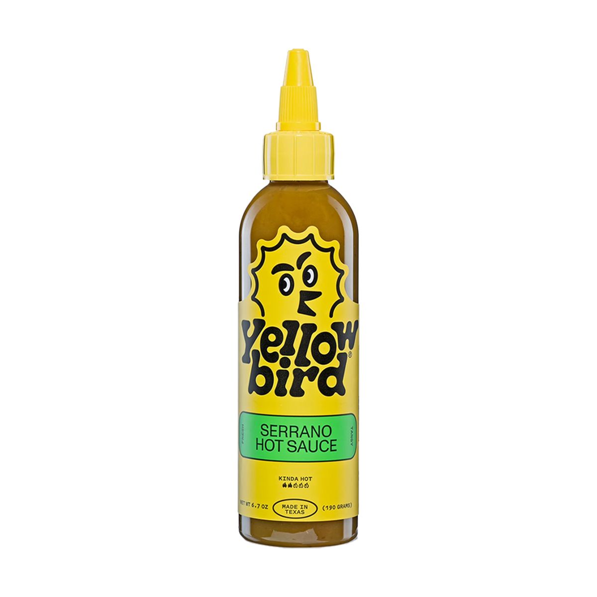 YELLOWBIRD - Salsa Picante Yellowbird Serrano Botella 190 g