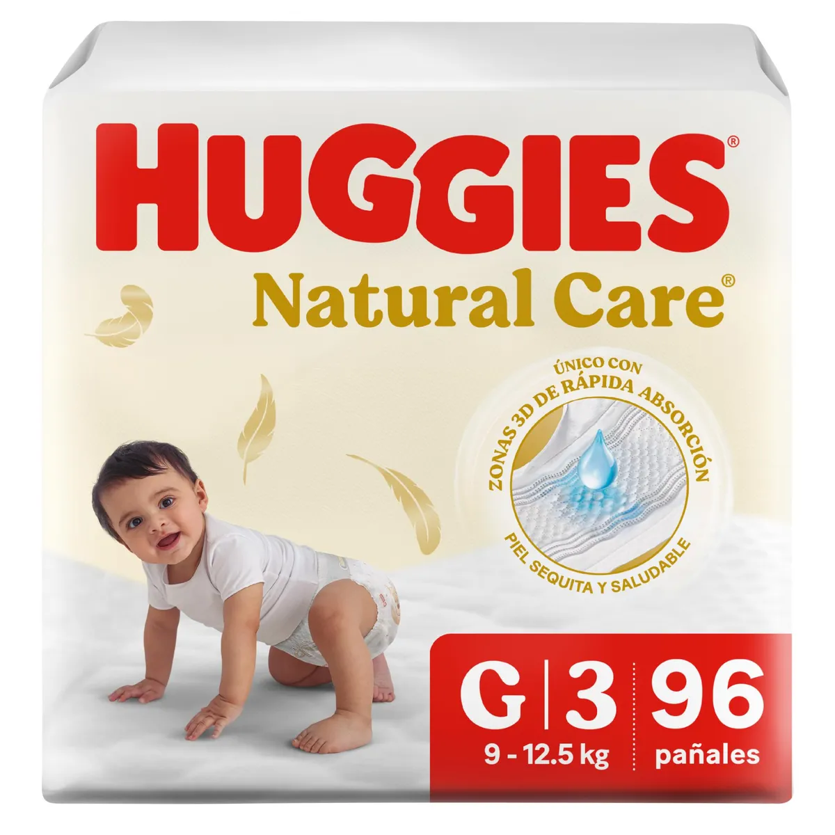 HUGGIES - Pañales Huggies Natural Care Talla 3/G Empaque 96 Und