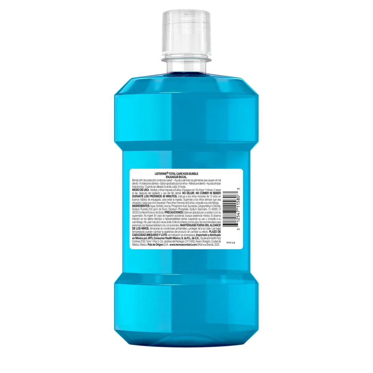 LISTERINE - Enjuague Bucal Listerine Total Care Kids Bubble Blast Botella 500 mL