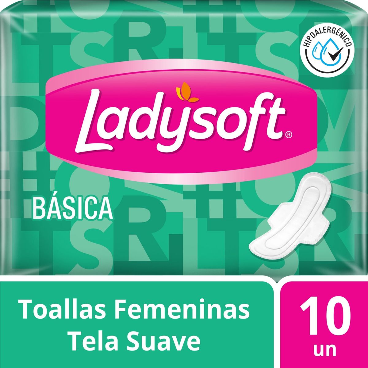 LADYSOFT - Toallas Femeninas Ladysoft Básica con Alas Empaque 10 Und