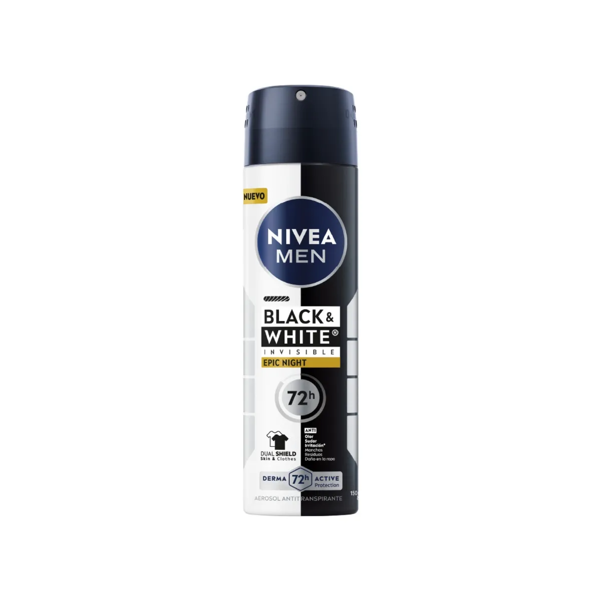 NIVEA - Desodorante Aerosol Nivea Men Black & White Epic Night Envase 150 mL
