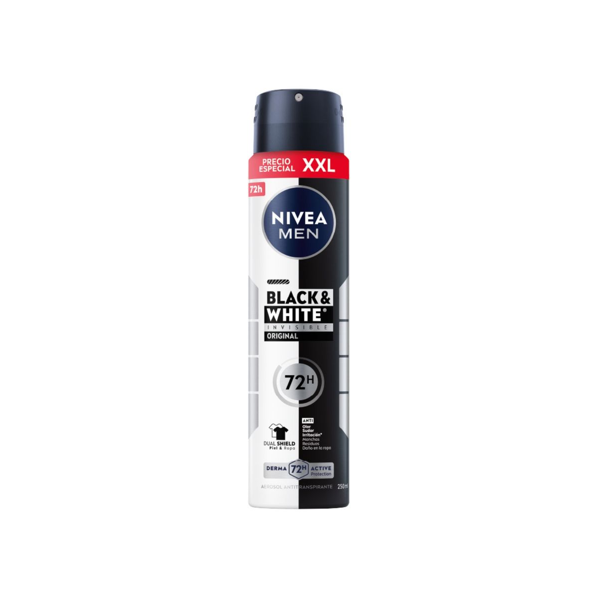 NIVEA - Desodorante Aerosol Nivea Men Black & White Original Envase 250 mL