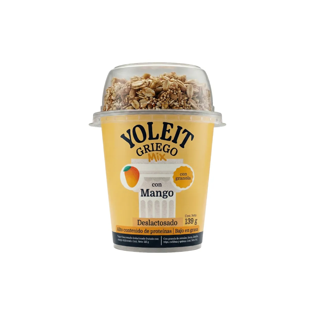 YOLEIT - Yogurt Griego Mix Yoleit Mango Envase 139 g
