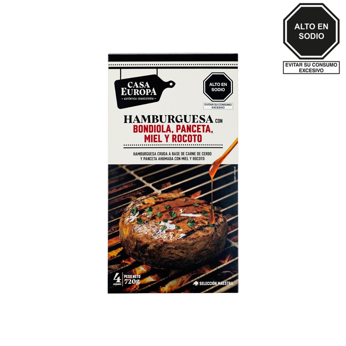 CASA EUROPA - Hamburguesa Casa Europa Rocoto Miel Caja 4 Und