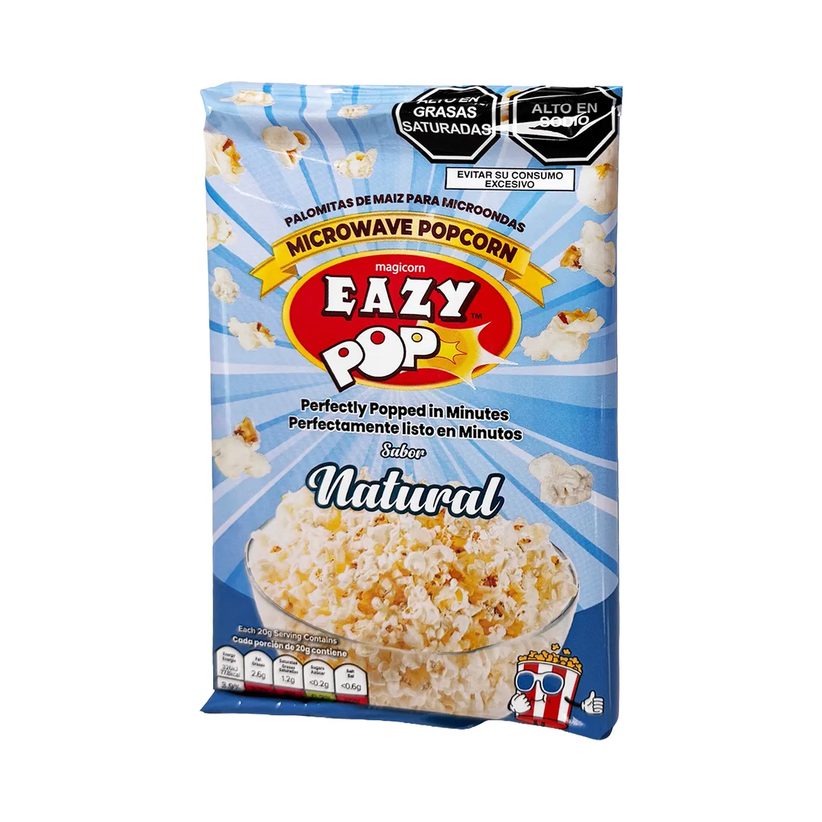 EAZY - Palomitas de Maíz Eazy para Microondas Natural