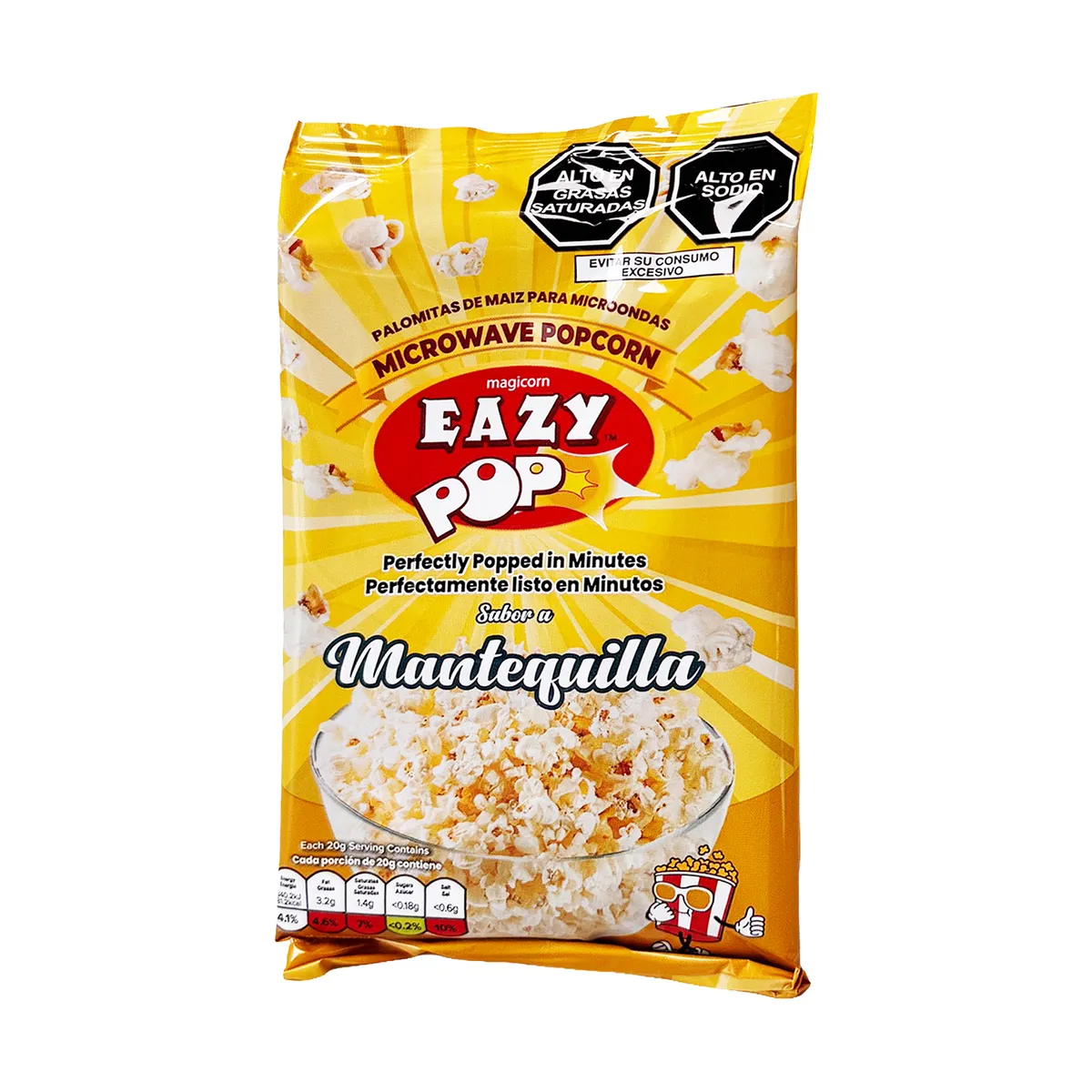 EAZY - Palomitas de Maíz Eazy para Microondas Mantequilla