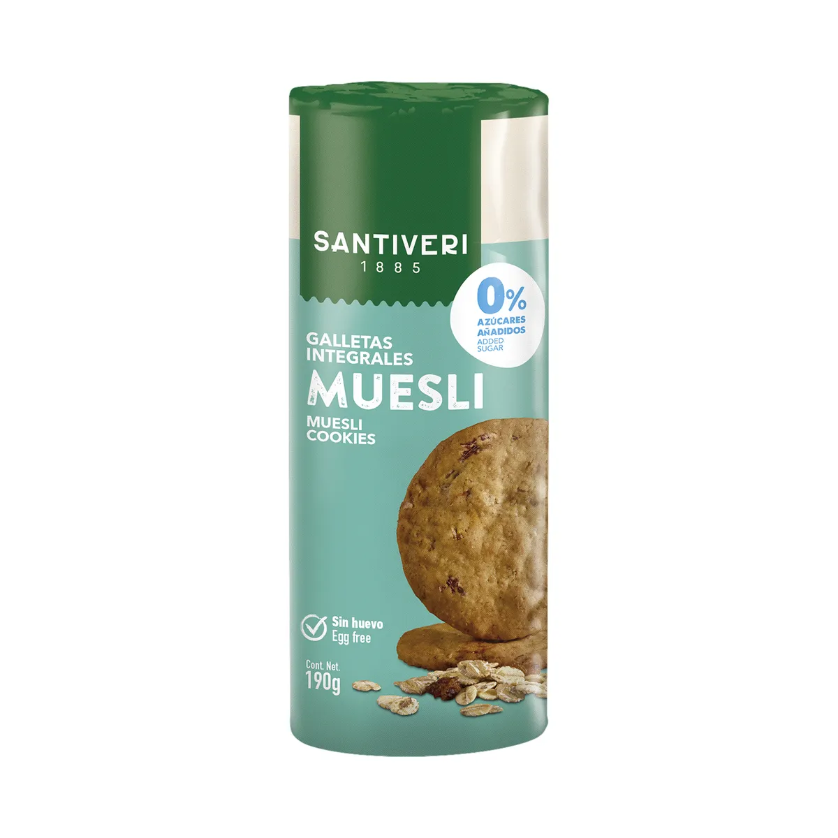 SANTIVERI - Galleta Integral Santiveri Muesli Envase 190 g