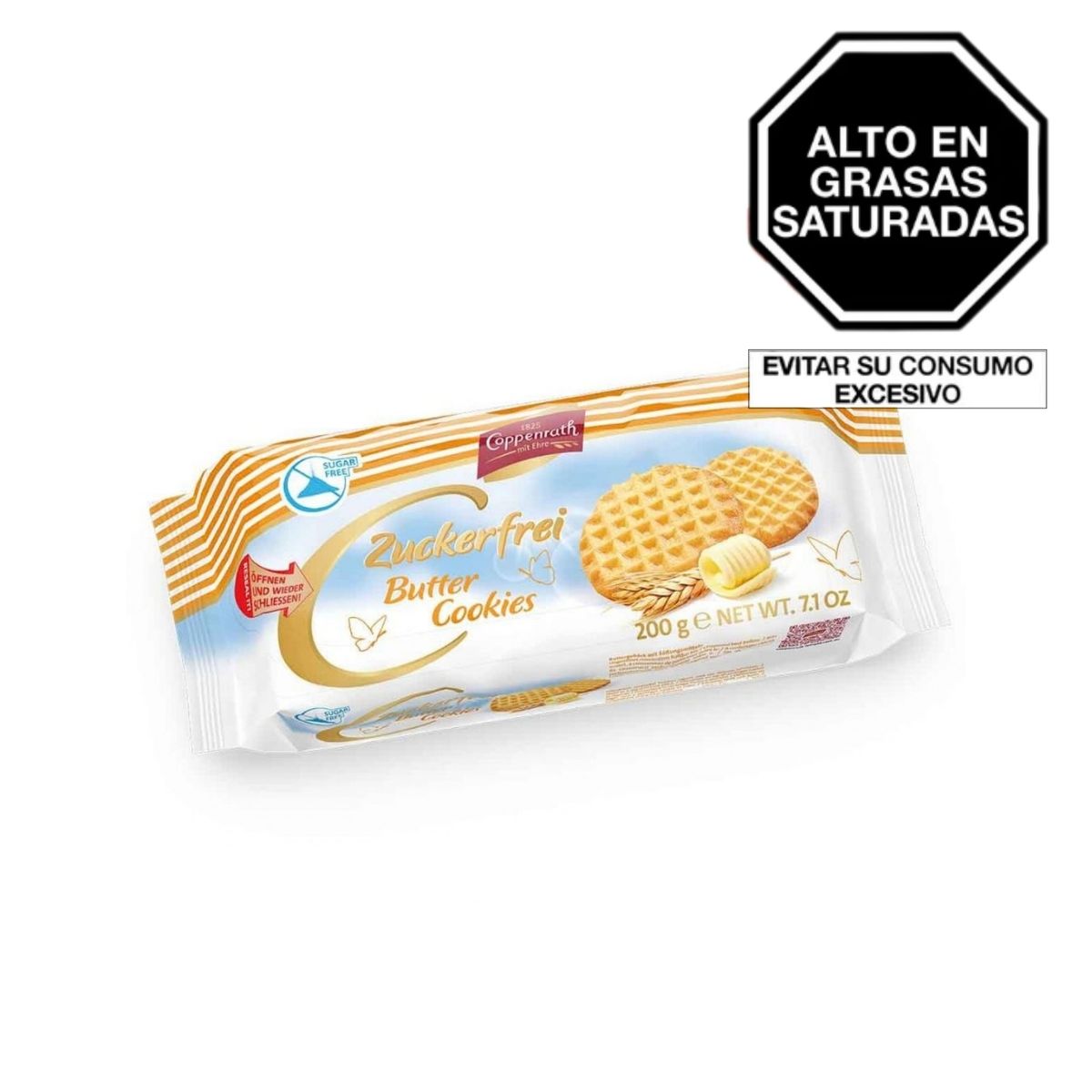 COPPENRATH - Galletas de Mantequilla Coppenrath Sin Azúcar Empaque 200 g