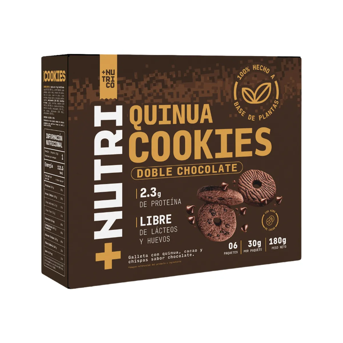 NUTRICO - Galleta Quinua Nutrico Doble Chocolate Caja 180 g