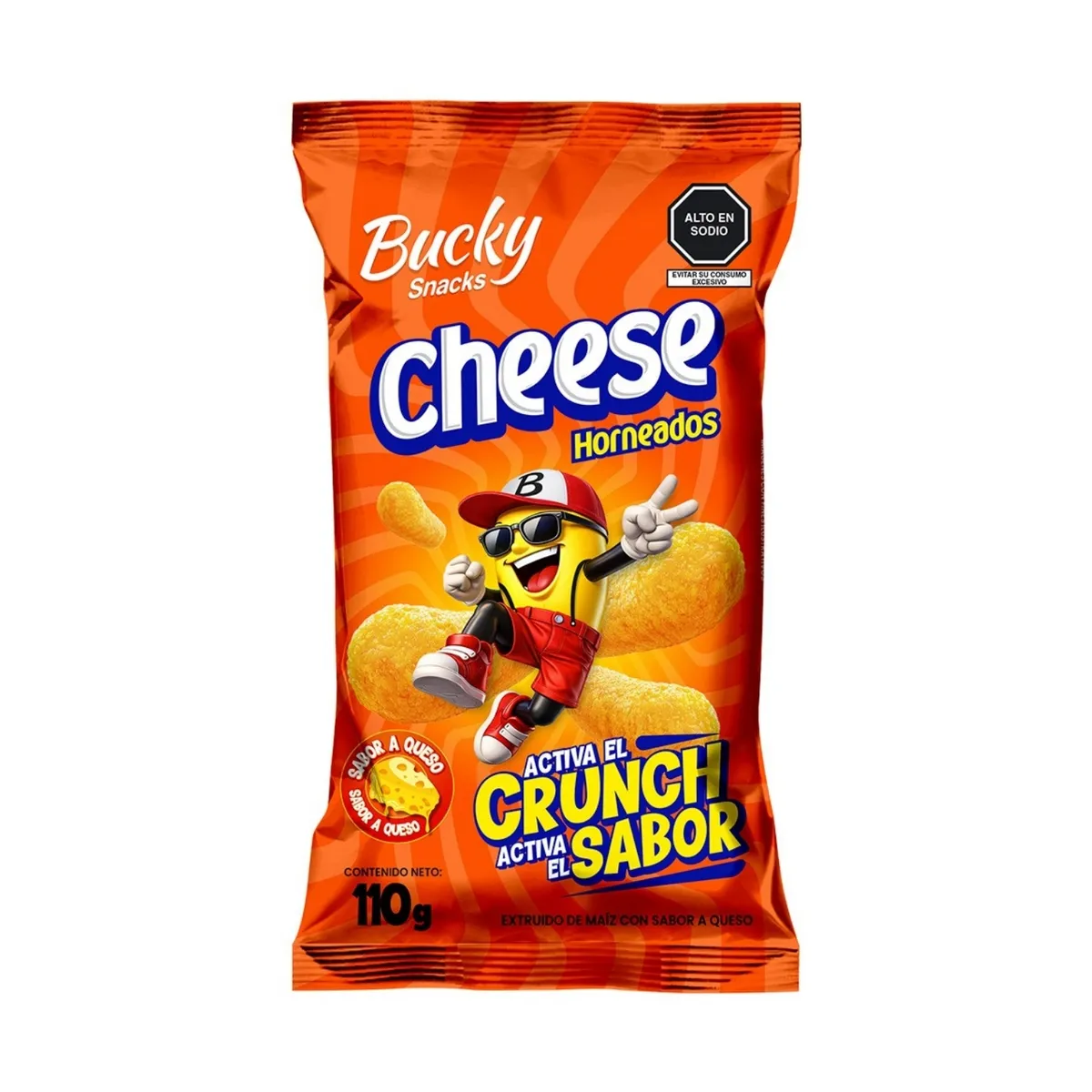 BUCKY SNACKS - Chips Bucky Cheesse Queso Bolsa 110 g