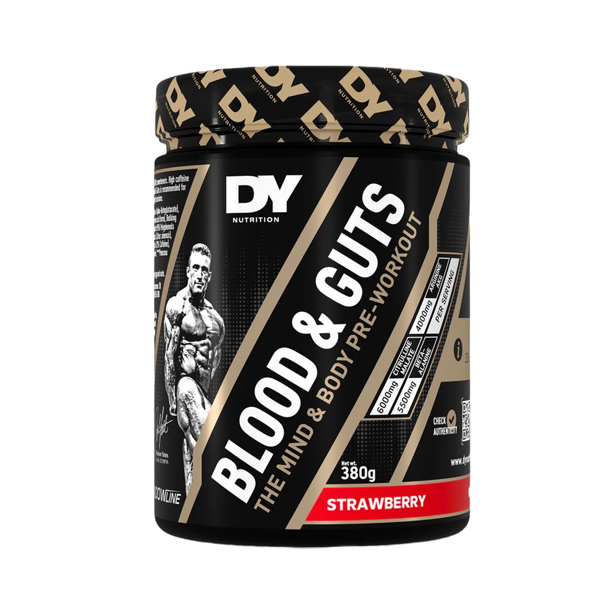 DY NUTRITION - Pre Entreno Dy Nutrition Blood & Guts Fresa Pote 380 g