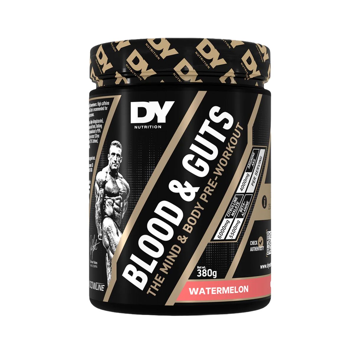 DY NUTRITION - Pre Entreno Dy Nutrition Blood & Guts Sandía Pote 380 g