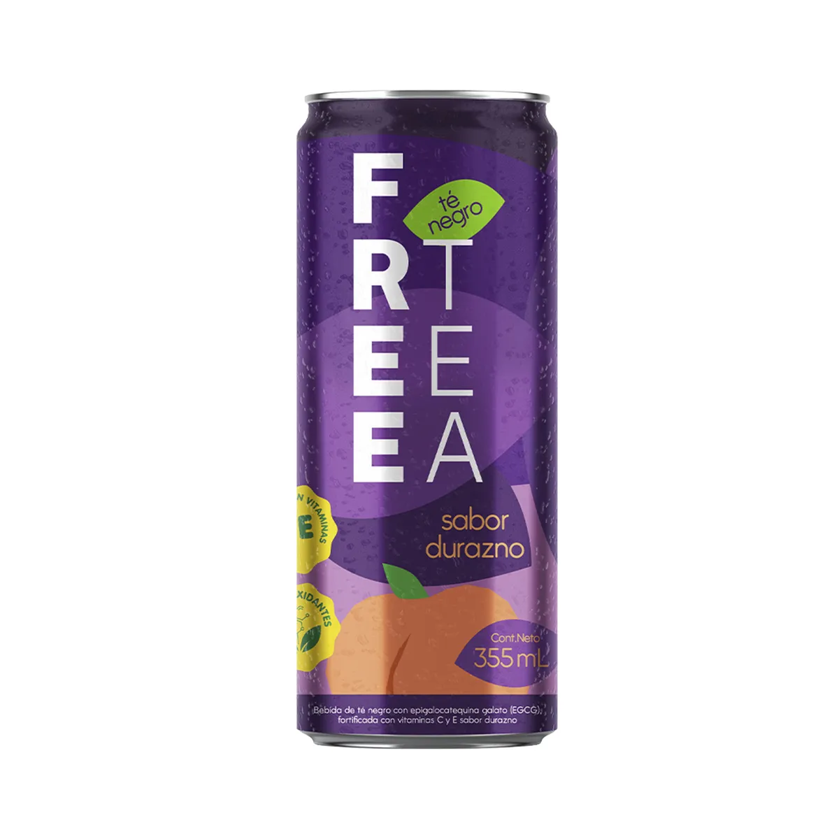 FREE TEA - Bebida Té Negro Free Tea Durazno Lata 355 mL