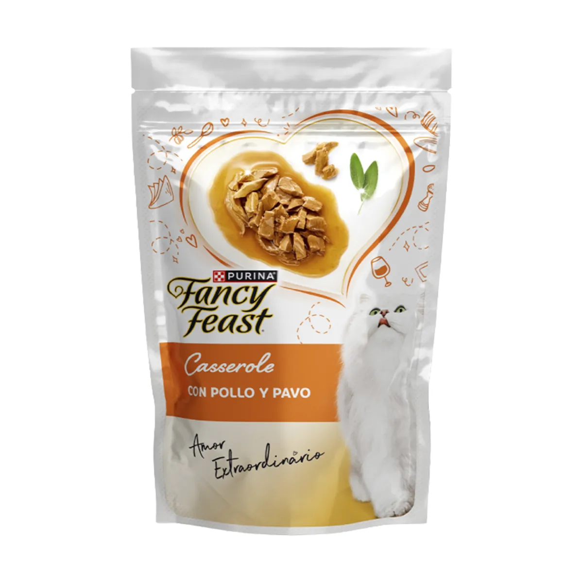 FANCY FEAST - Alimento para Gato Fancy Feast Casserole Pollo y Pavo Doypack 85 g