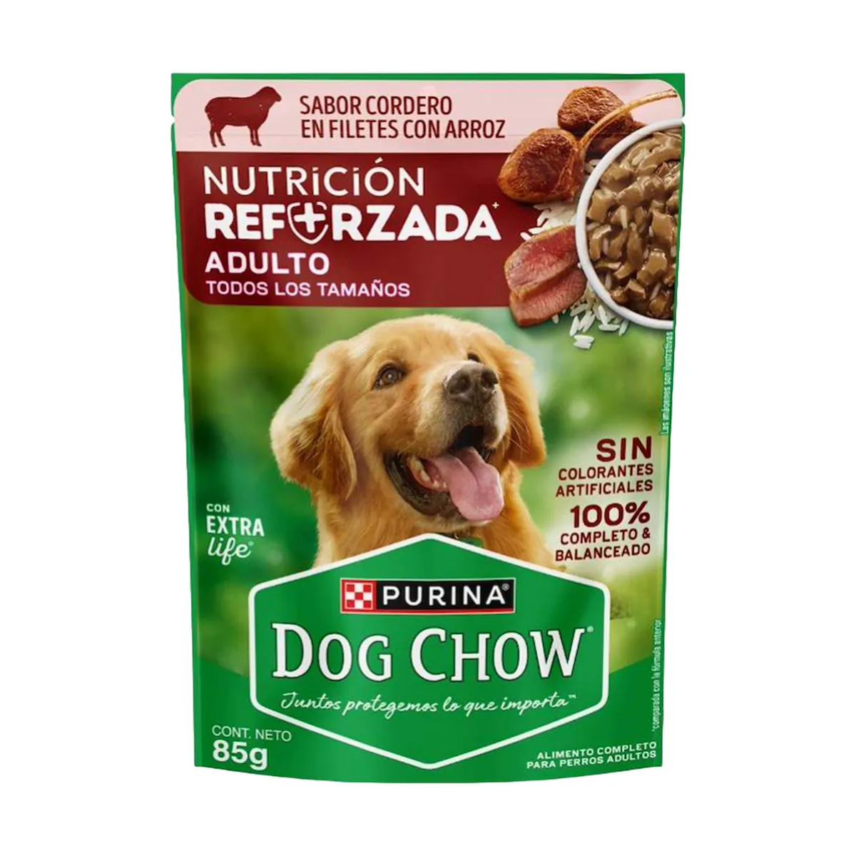 DOG CHOW - Alimento para Perro Dog Chow Adulto Cordero Doypack 85 g
