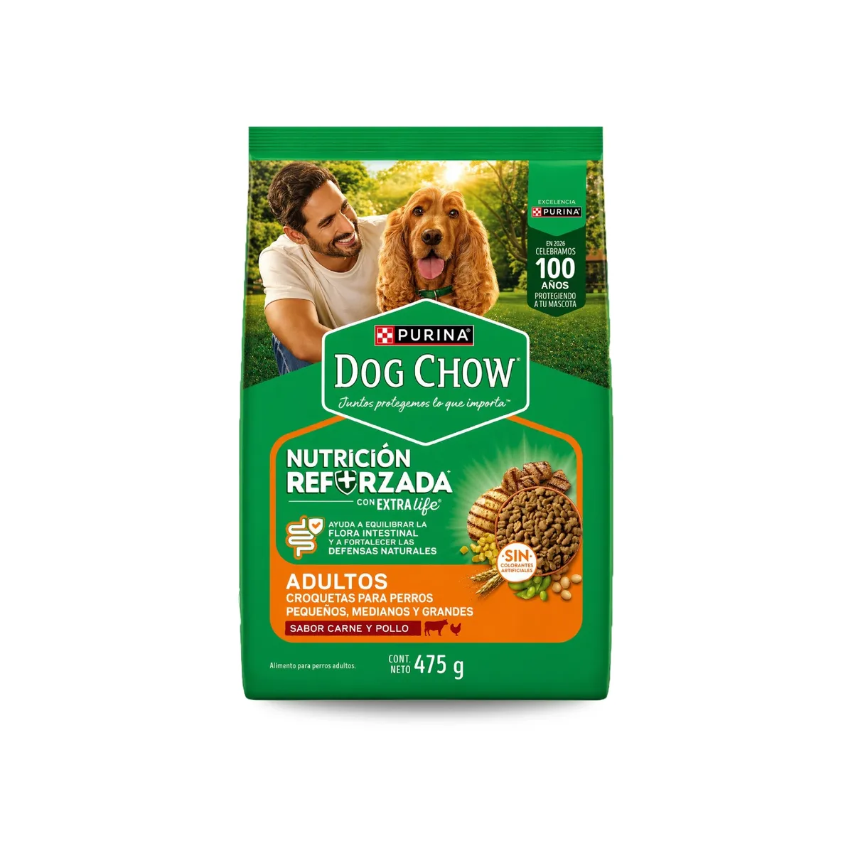 DOG CHOW - Alimento para Perro Dog Chow Adultos Carne Bolsa 475 g