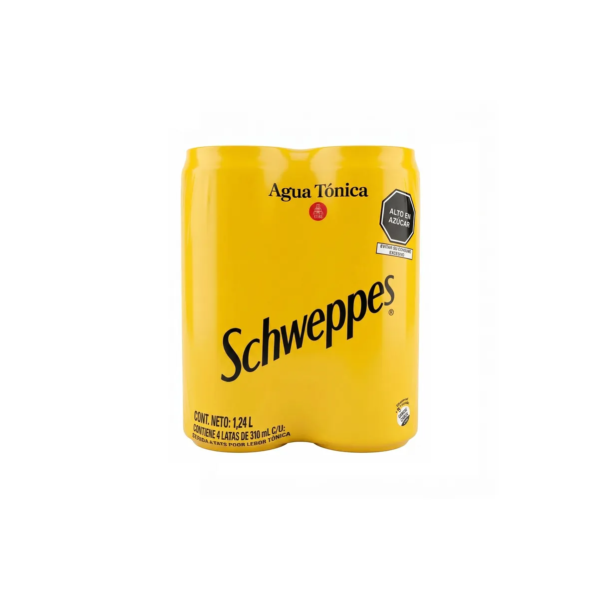 SCHWEPPES - Bebida Gasificada Schweppes Tónica Pack 4 Latas 310 mL