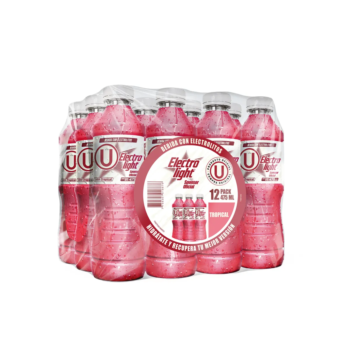 ELECTROLIGHT - Bebida Rehidratante Electrolight Tropical U Pack 12 Botellas 475 mL