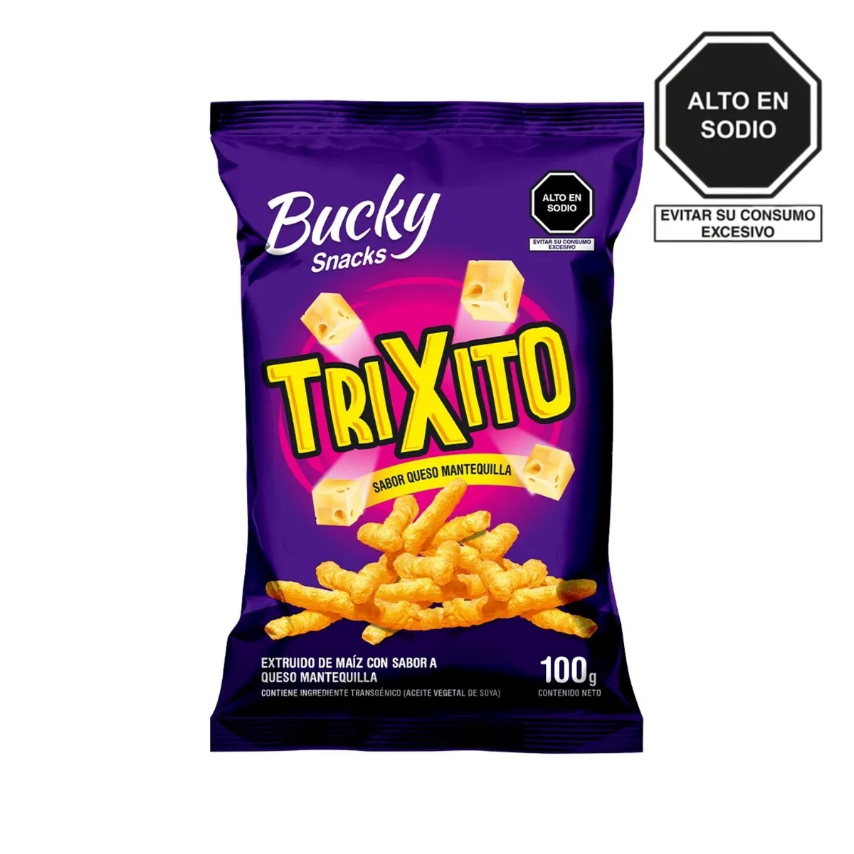 BUCKY SNACKS - Trixito Bucky Queso Mantequilla Bolsa 100 g