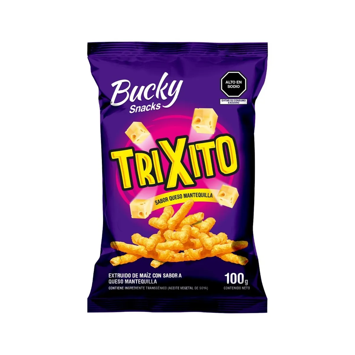 BUCKY SNACKS - Trixito Bucky Queso Mantequilla Bolsa 100 g