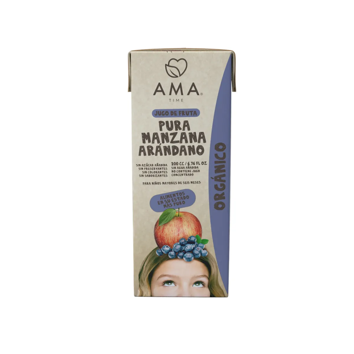 AMA TIME - Jugo Ama Time Manzana Arándano Caja 200 mL
