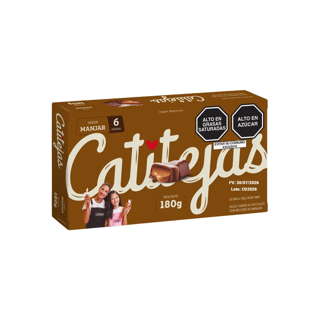 CATITEJAS - Chocotejas Catitejas Manjar Display 180 g