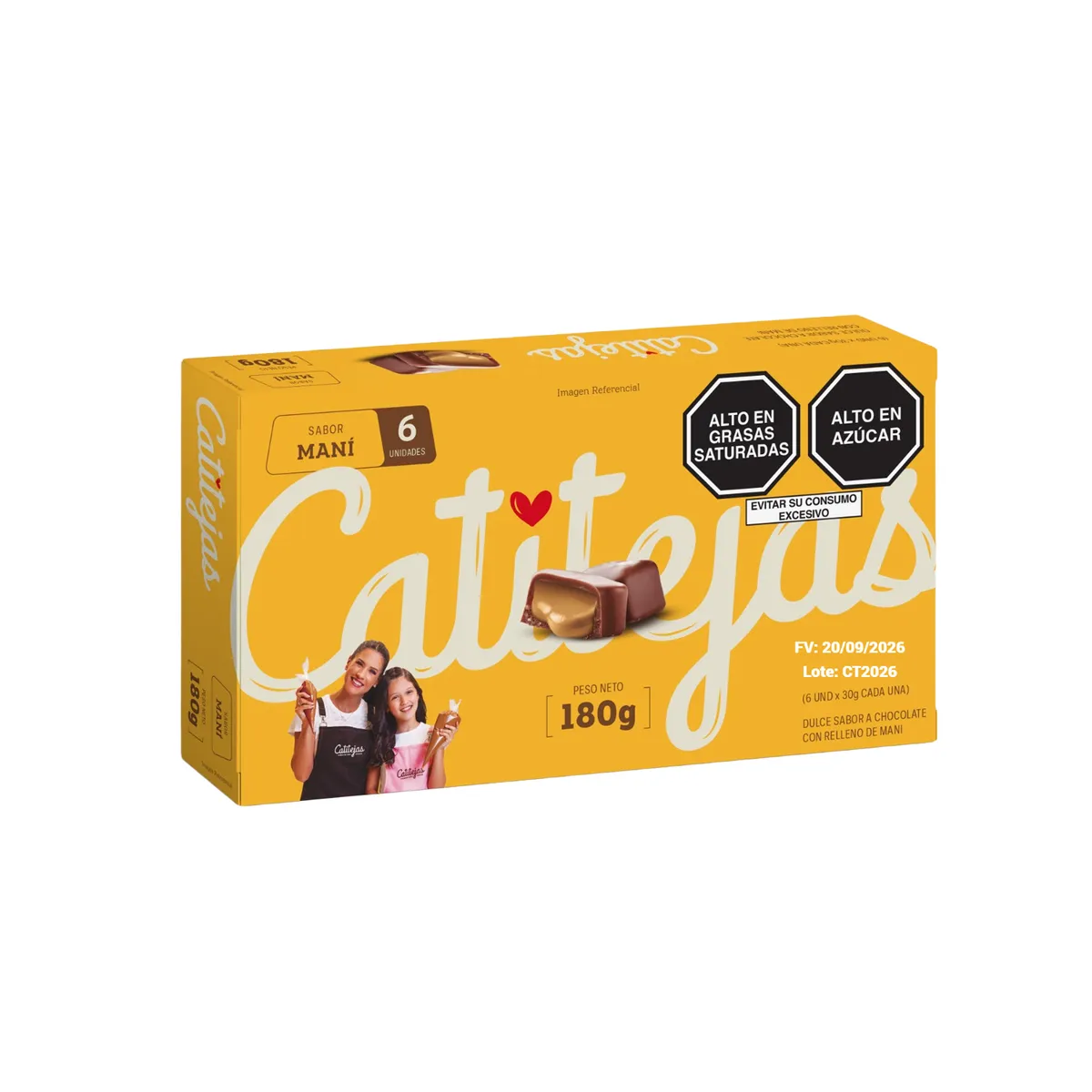 CATITEJAS - Chocotejas Catitejas Maní Display 180 g