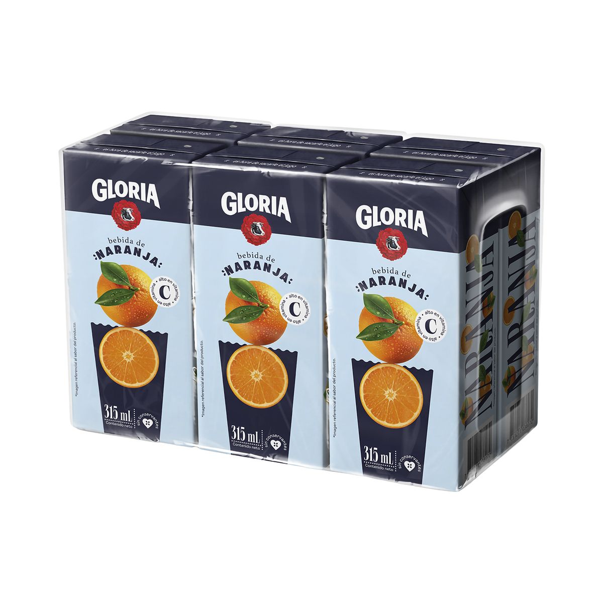 GLORIA - Bebida de Naranja Gloria Sixpack Caja 315 mL