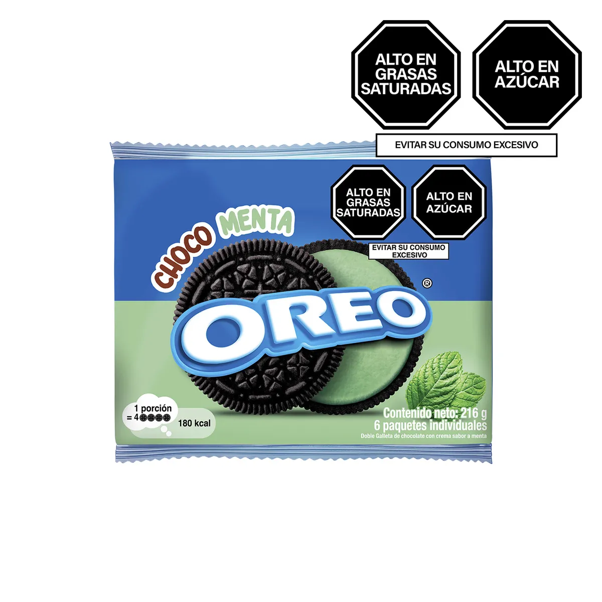 OREO - Galletas Oreo Choco Menta Sixpack 216 g