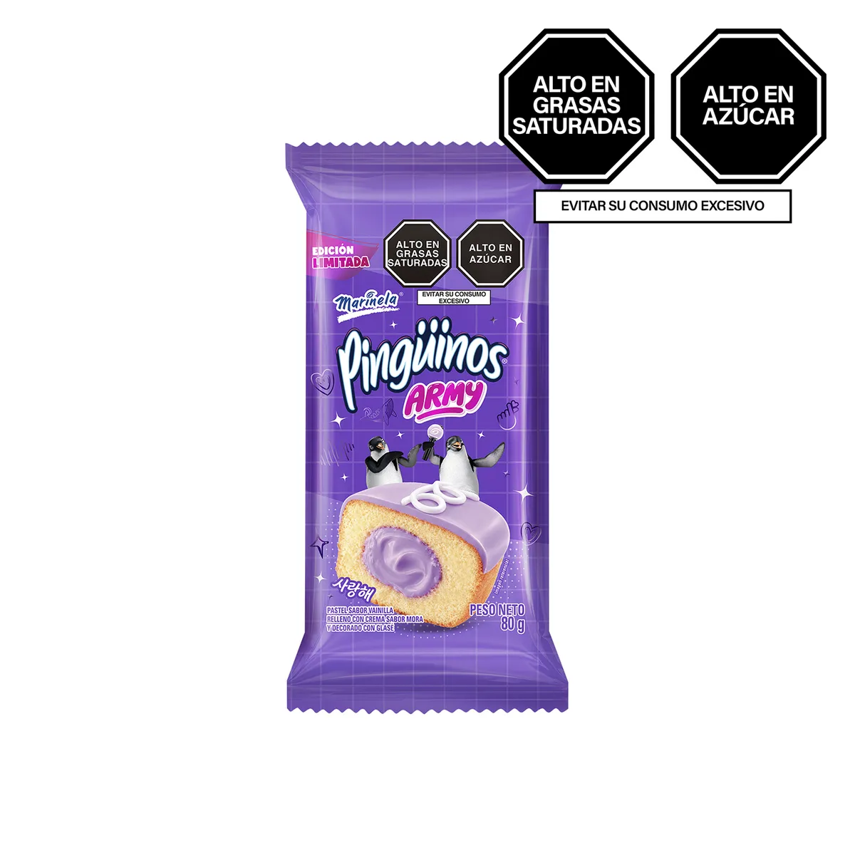 MARINELA - Pastelitos Pingüinos Marinela Army Empaque 80 g