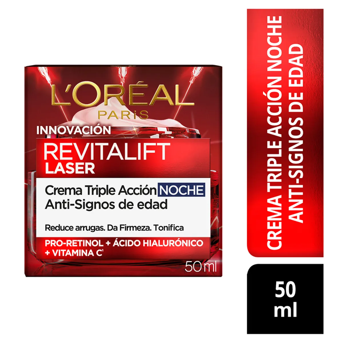 LOREAL PARIS - Crema Noche Revitalift Laser Loreal Paris Envase 50 mL