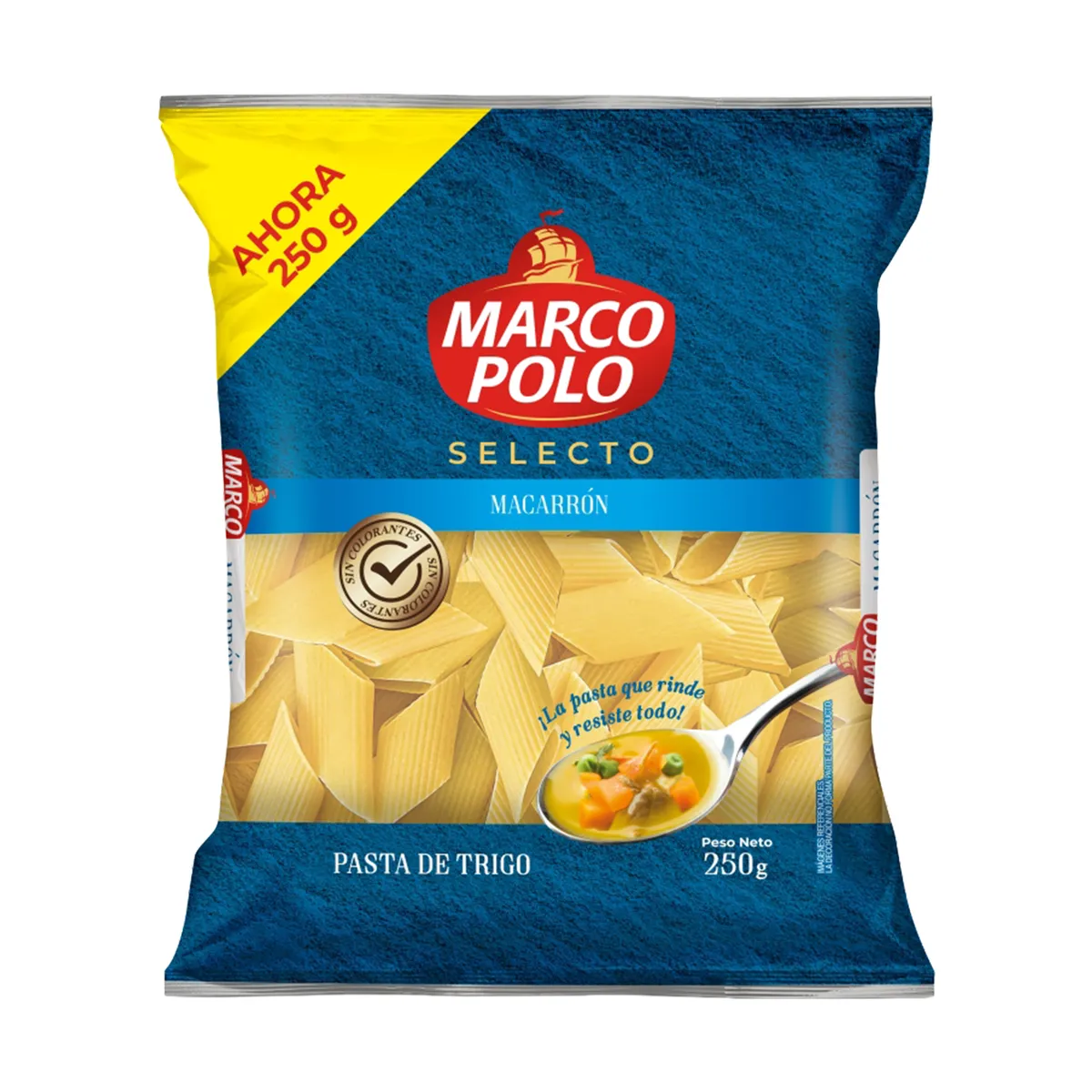 MARCO POLO - Fideos Marco Polo Macarrón Empaque 250 g
